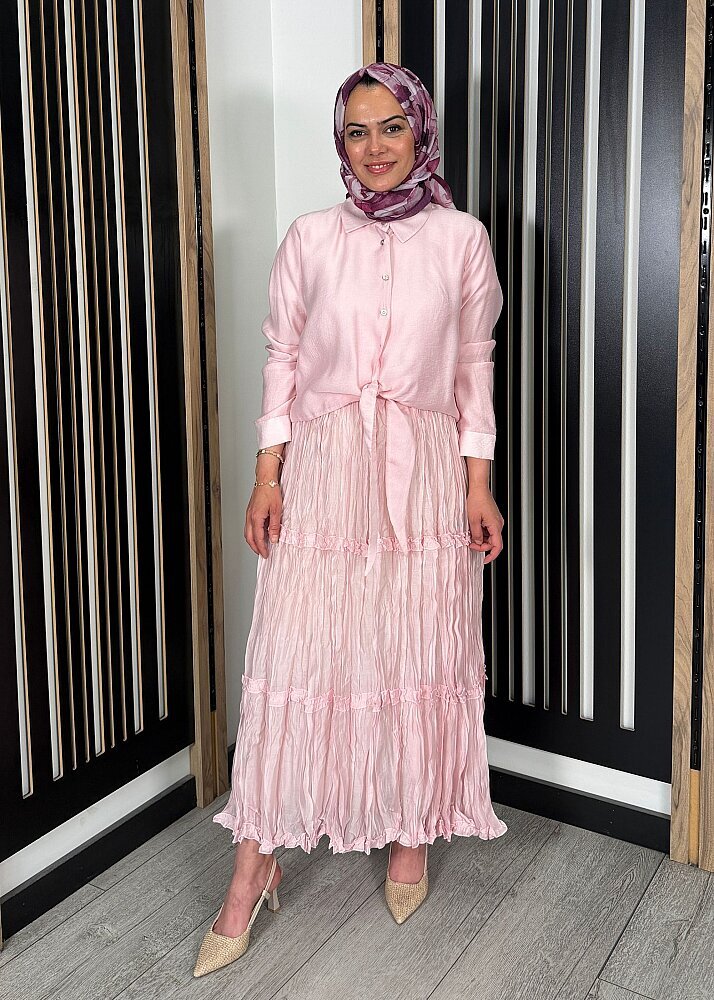 Ceremony Nil Çingene Etek PEMBE