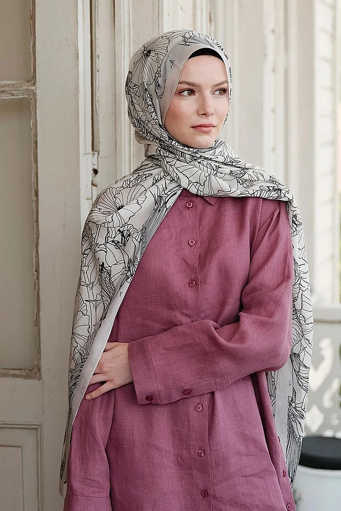 Cloche Loren Şal KIRIK BEYAZ TAŞ
