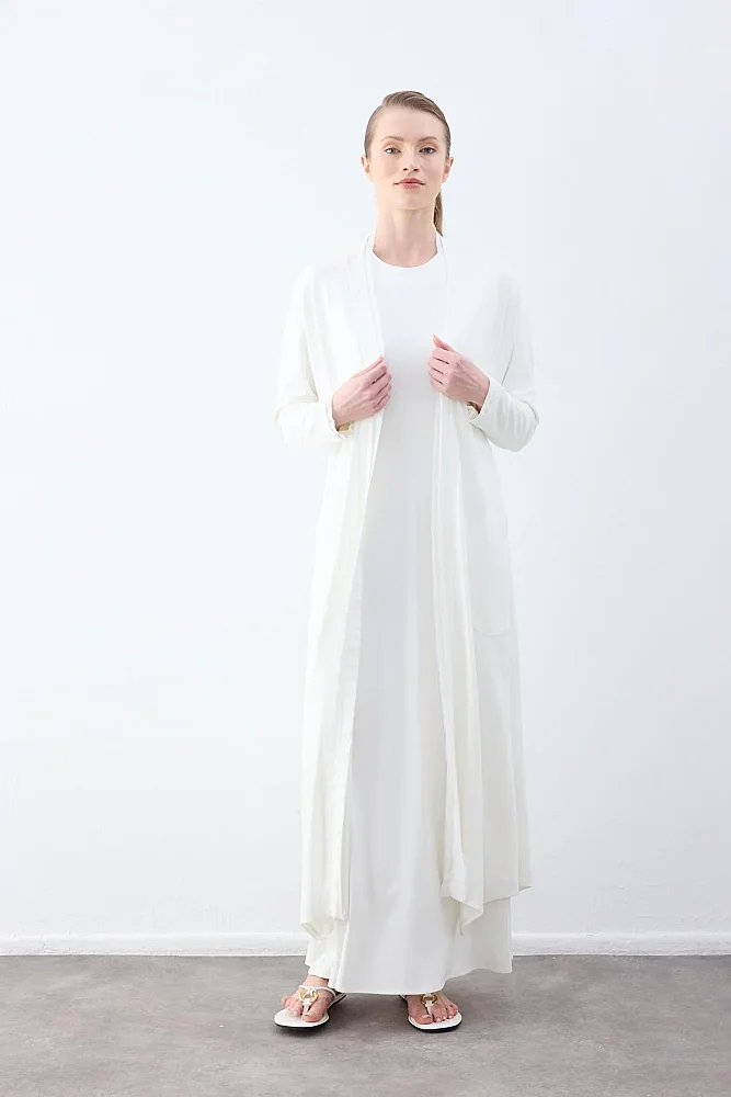 Cloche Tril Uzun Hırka EKRU - 7