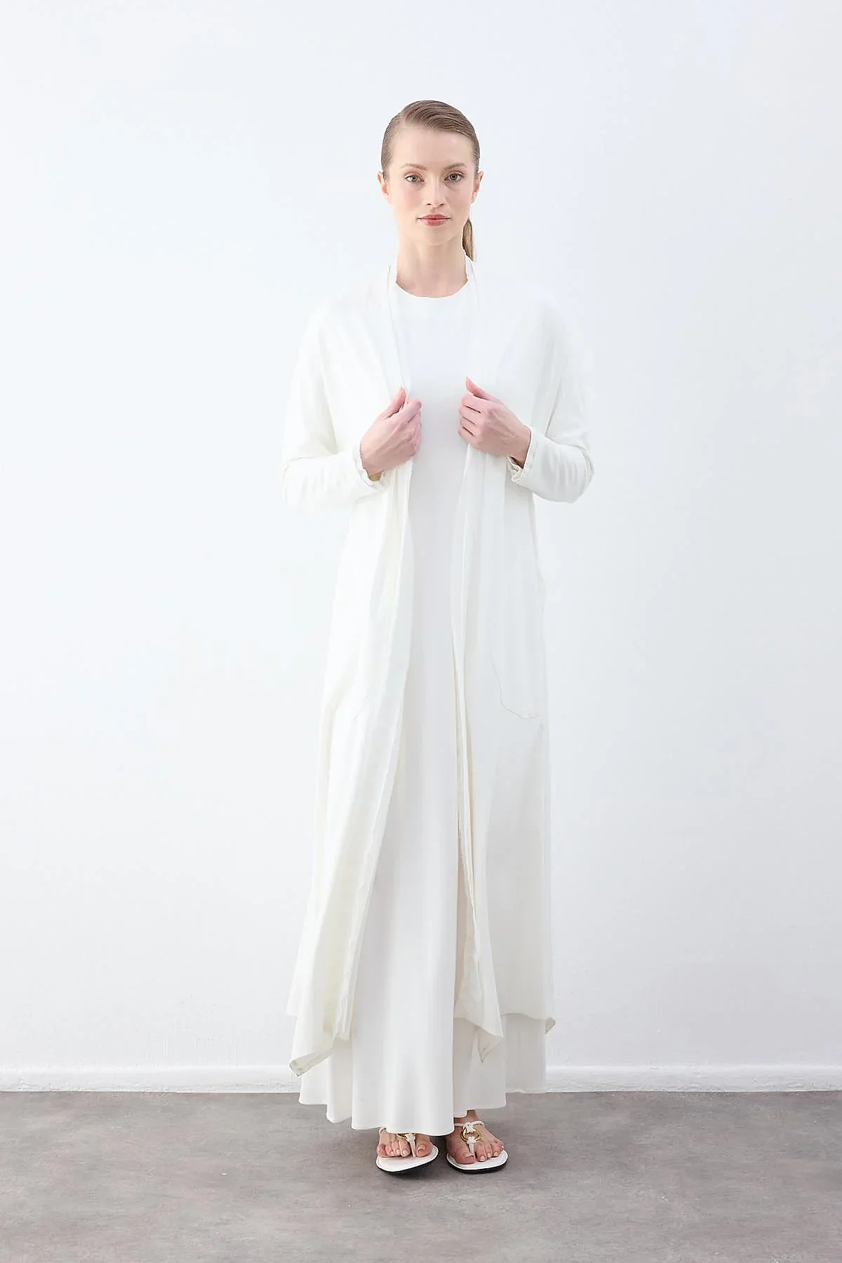 Cloche Tril Uzun Hırka EKRU - 9