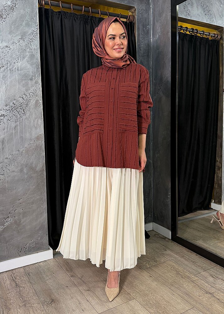 Cloche Venüs Plise Pantolon EKRU - 3