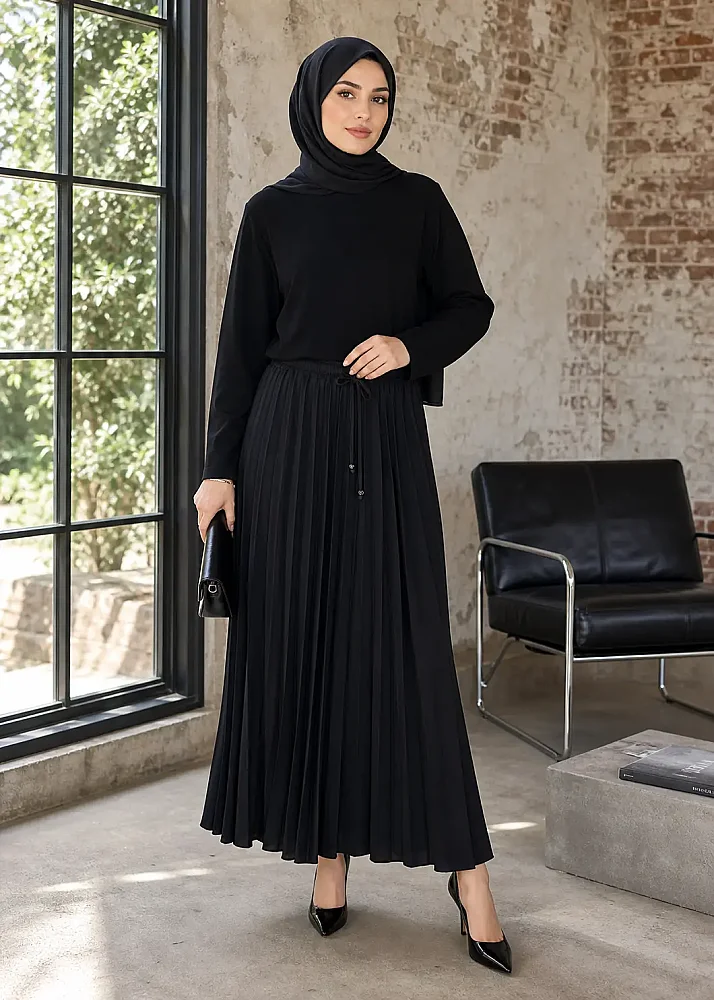 Cloche Venüs Plise Pantolon SİYAH