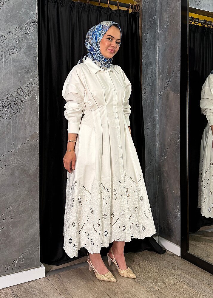 ExQuise Tindra Elbise BEYAZ - 3