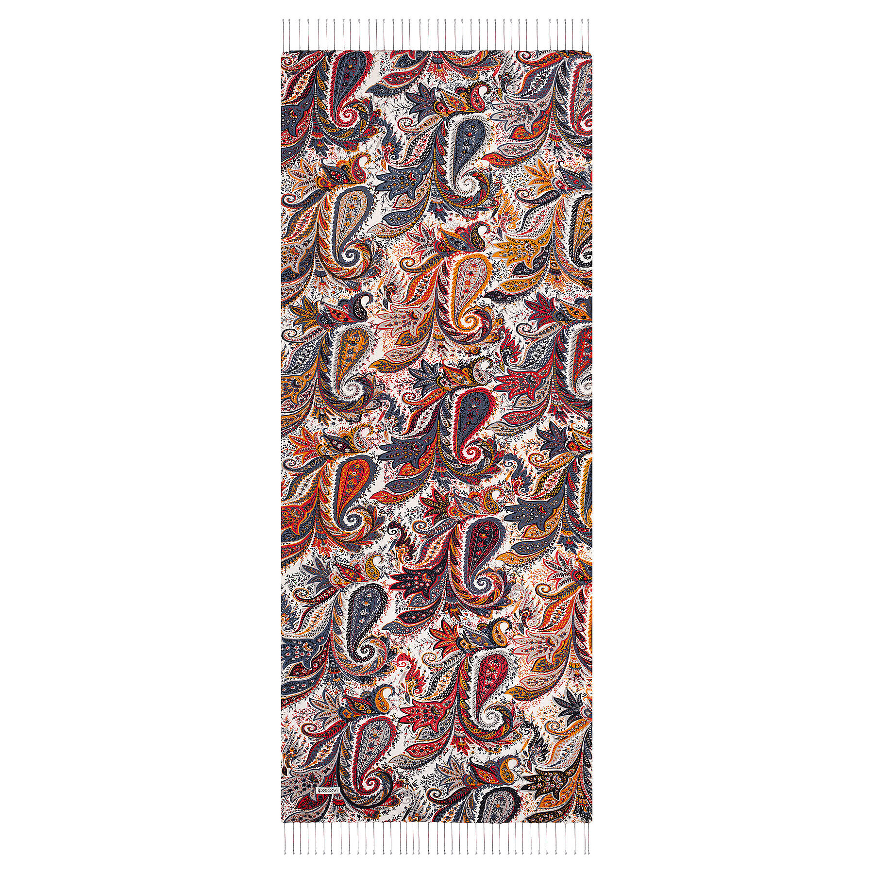 İpekevi Paisley Desenli İpek Şal SİYAH - 3