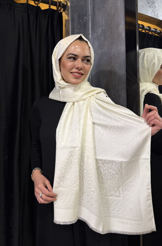 Leyna Delicate Şal İnci Beyaz