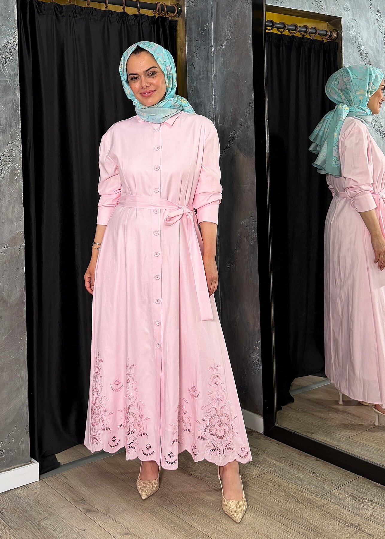 MaQ Bahar Elbise PEMBE - 1