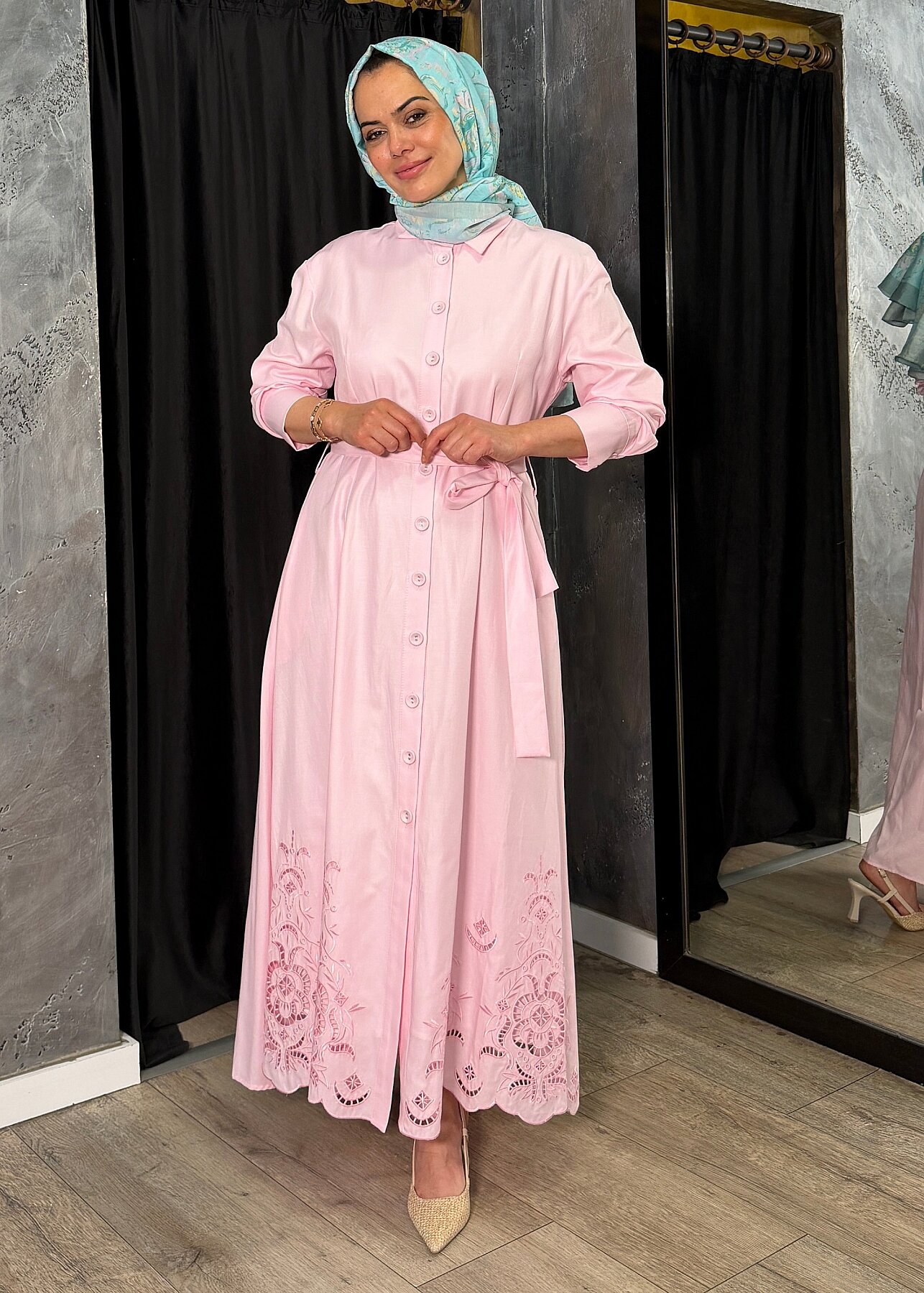 MaQ Bahar Elbise PEMBE - 7
