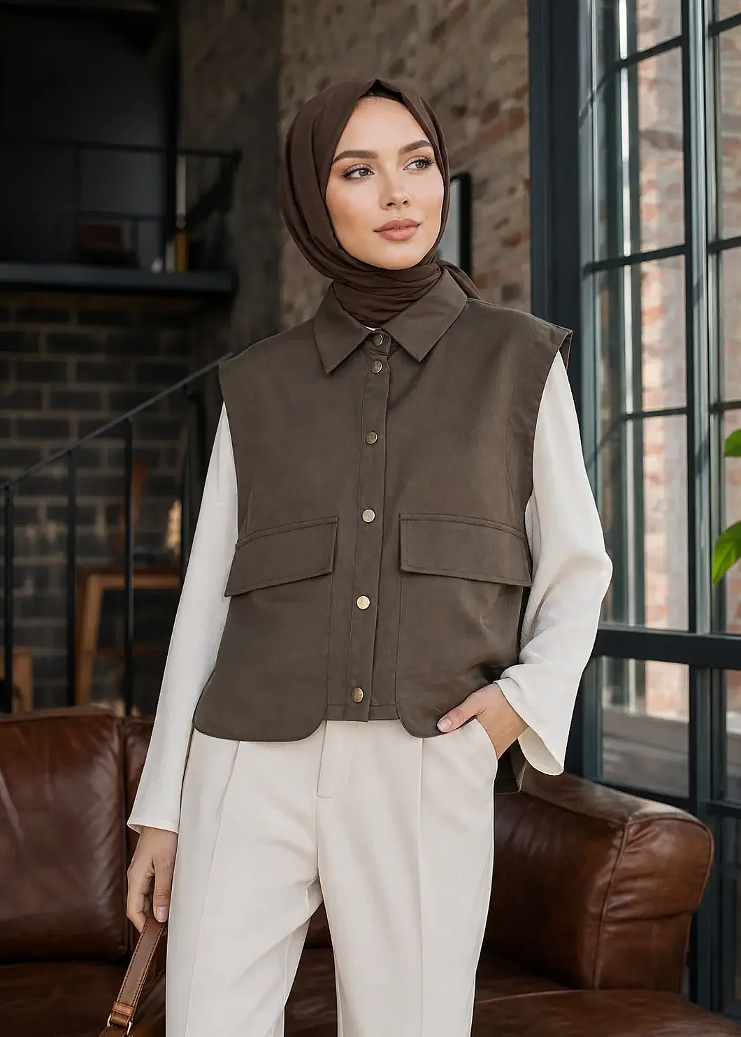 MaQ Noir Yelek KAHVE - 1