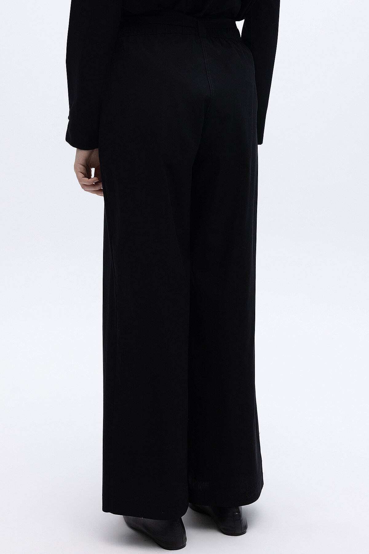 Miss Dalida Beli Kuşalı Bol Paça Pantolon BLACK - 3
