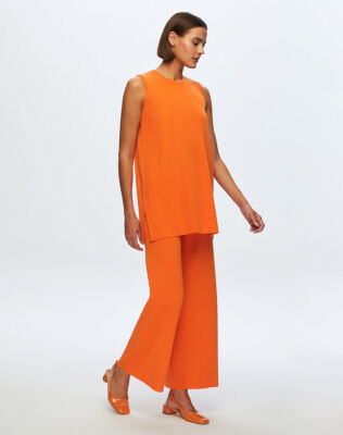 Miss Dalida Bol Paça Triko Pantolon Brolo Orange