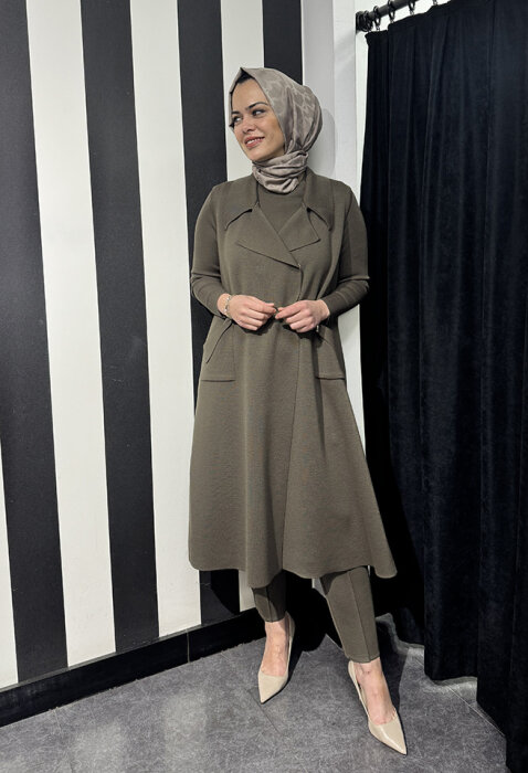 Miss Dalida Dar Paça Triko Pantolon DARDO-TAUPE - 4