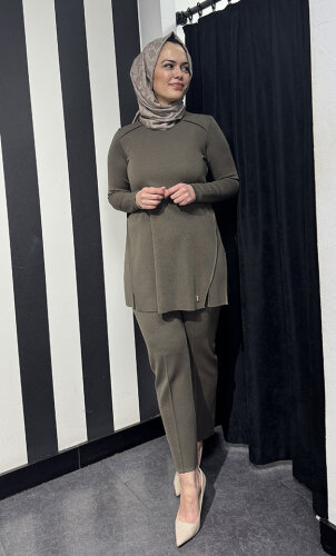 Miss Dalida Önü Çıtçıtlı Yelek DARDO-TAUPE - 7