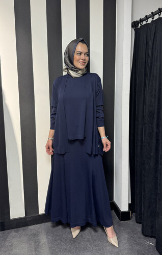 MissDalida Cepli Triko Etek Navy Blue