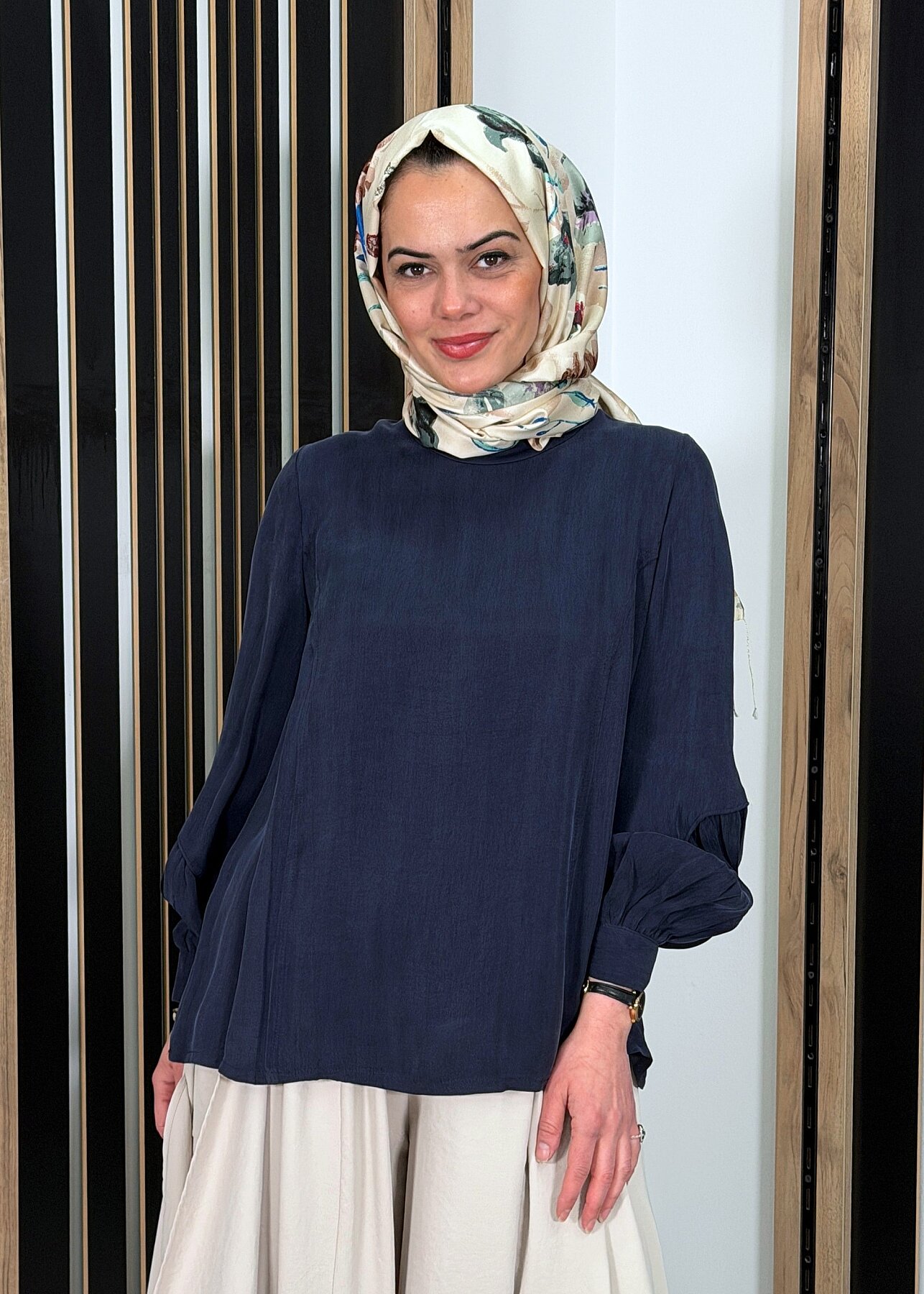 MissWhence İpek Tunik LACİVERT - 3
