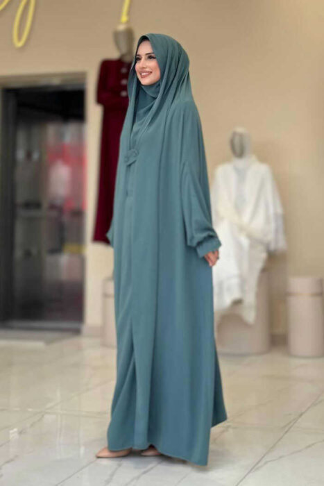 Nazlınur Collection Cilbab Abaya MİNT - 4