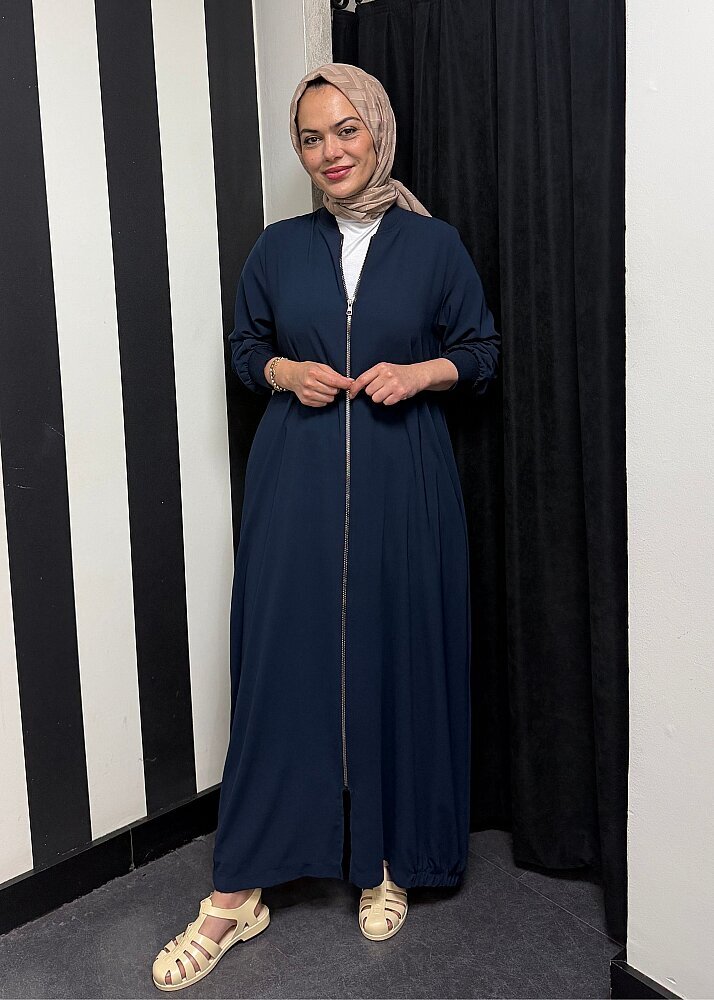Nazlınur Collection Ribanalı Ferace LACİVERT
