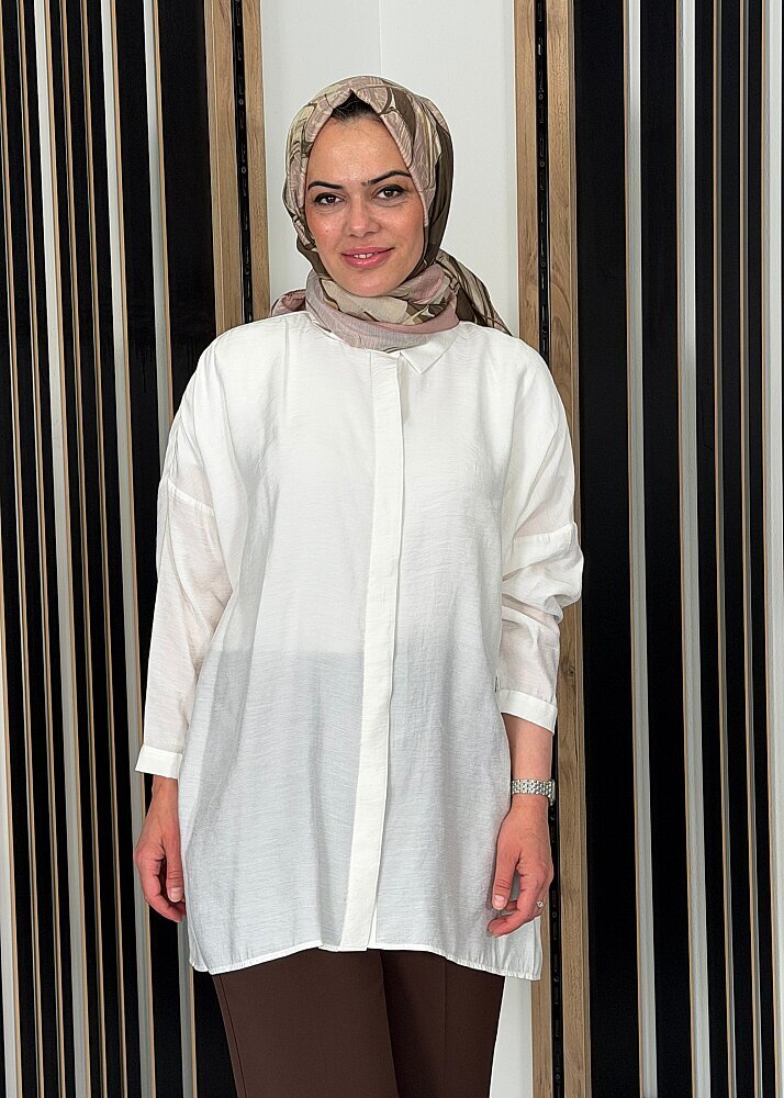 Nuss Oversize Gömlek EKRU - 3