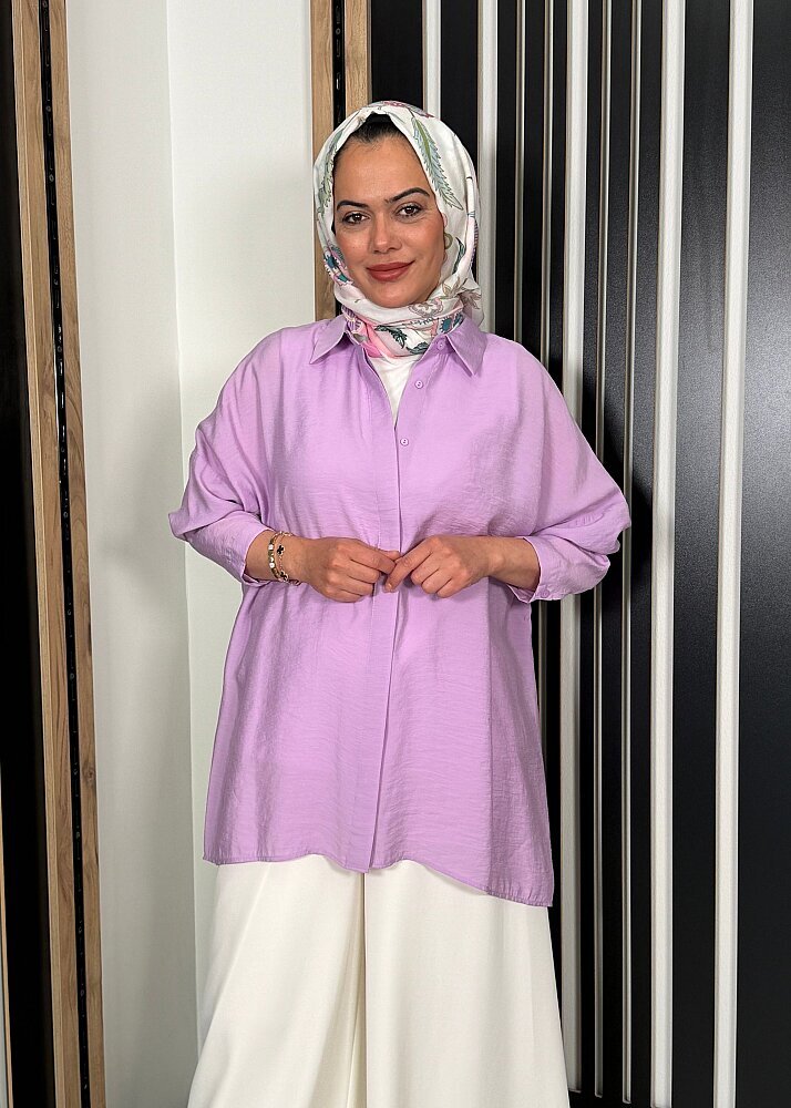Nuss Oversize Gömlek LİLA - 2