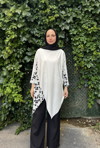 Tdee Geometrik Tunik KREM